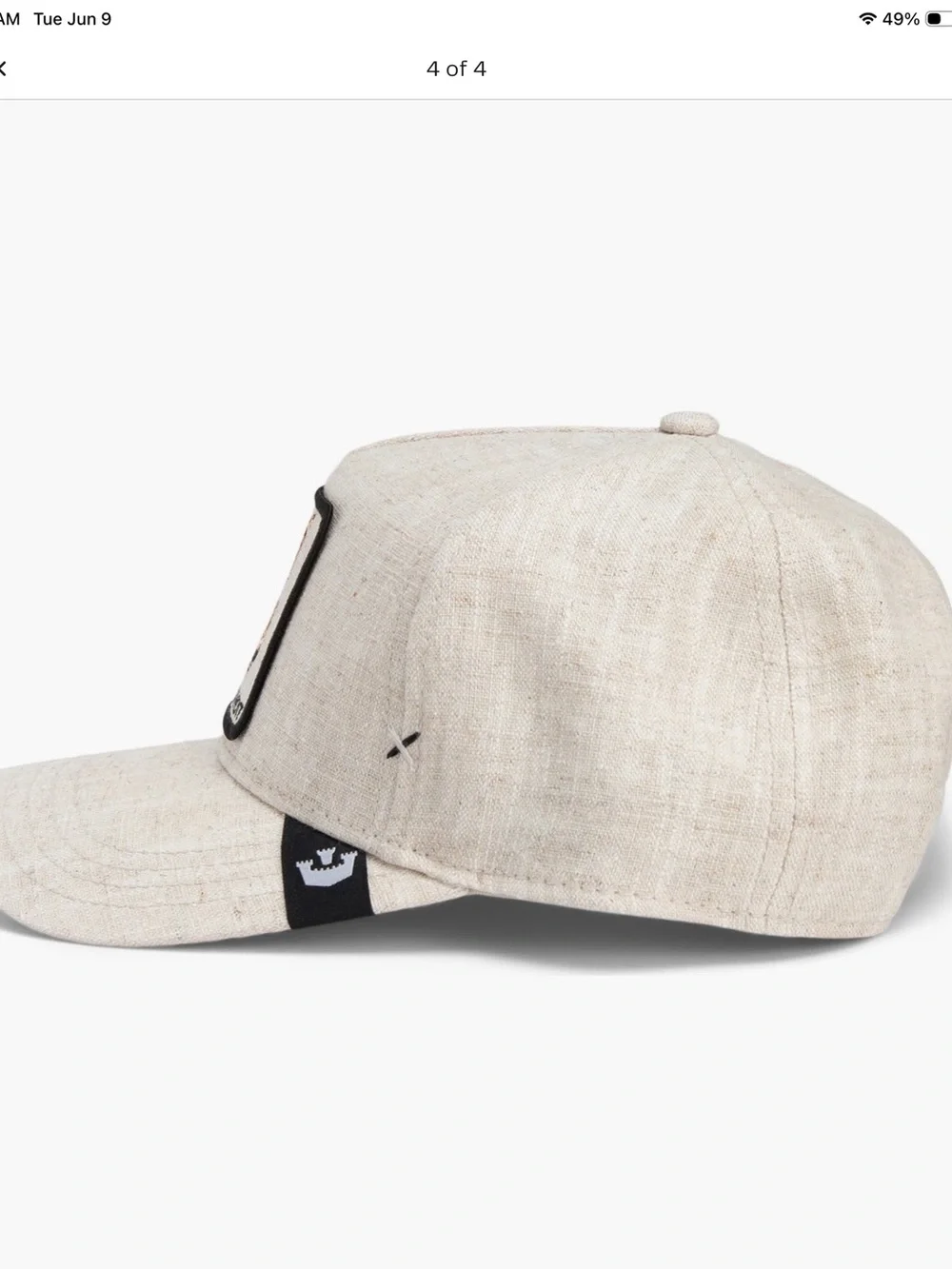 GOORIN BROS HAT BANDIT Embroidered Fox Patch NWT